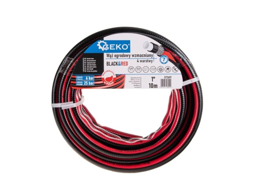 (obrázek pro) Zahradní hadice, zesílená 10m, 1″ BLACK&RED GEKO