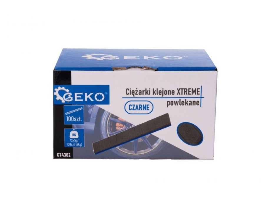 (obrázek pro) Samolepící závaží na kola 12x5g XTREME, černé, 100ks pásků GEKO