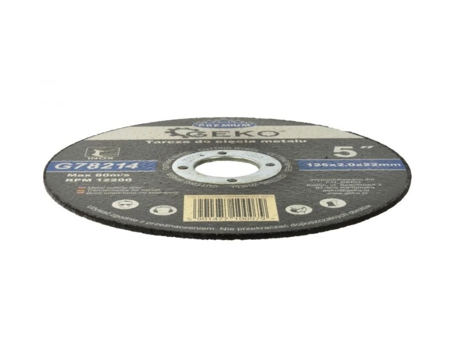 (obrázek pro) Kotouč řezný na ocel, nerez, 125x2.0x22mm GEKO PREMIUM
