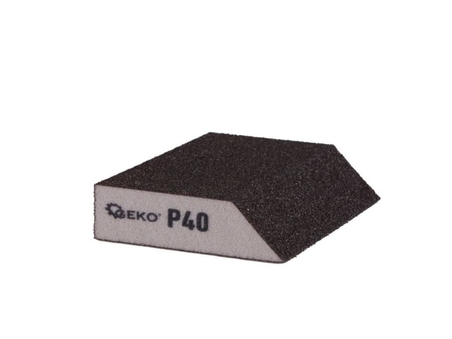 (obrázek pro) Houba brusná, zkosená, 125x90x25mm, P40 GEKO