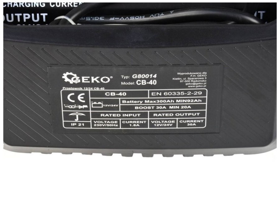 (obrázek pro) Nabíječka autobaterií 12/24V, CB-40 GEKO