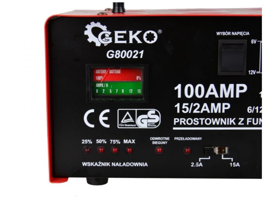 (obrázek pro) Nabíječka autobaterií se startem 6/12V, 100A GEKO