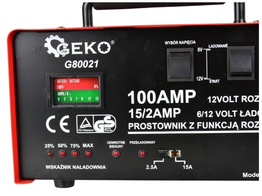 (obrázek pro) Nabíječka autobaterií se startem 6/12V, 100A GEKO