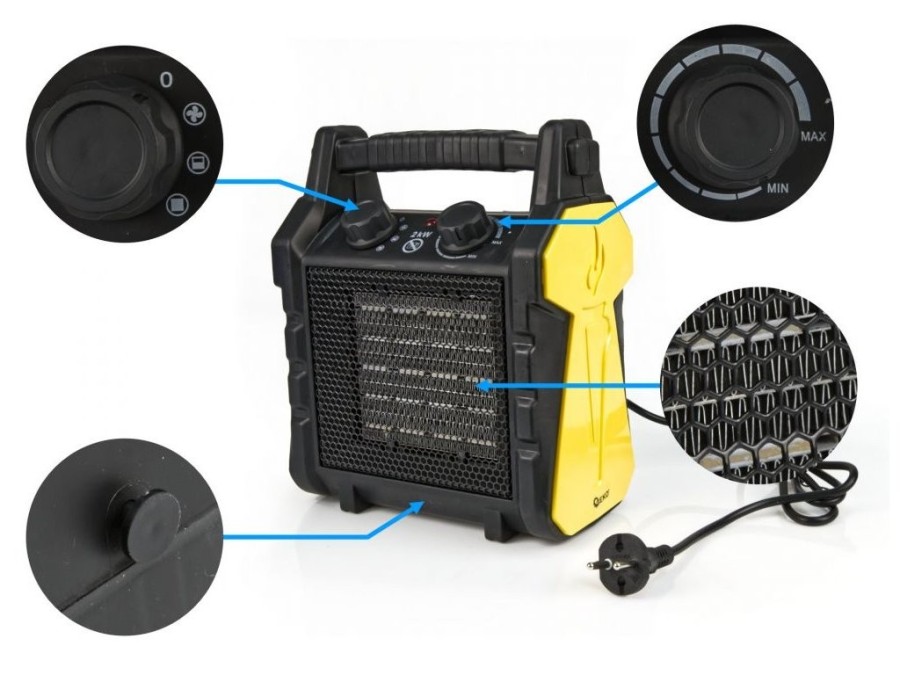 (obrázek pro) Elektrický keramický ohřívač, topidlo 2kW GEKO