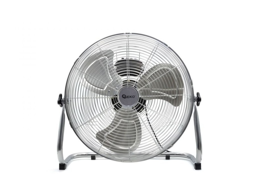 (obrázek pro) Podlahový ventilátor 120W, 45cm ocelový INOX GEKO