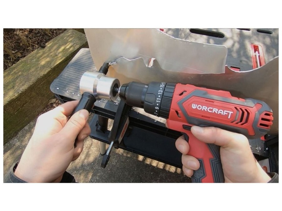 (obrázek pro) Prostřihovač plechu do ruční vrtačky GEKO