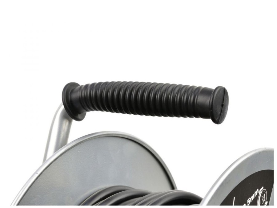 (obrázek pro) Prodlužovací kabel na bubnu 4 zásuvky 25m 3x2,5mm, kovový KELTIN