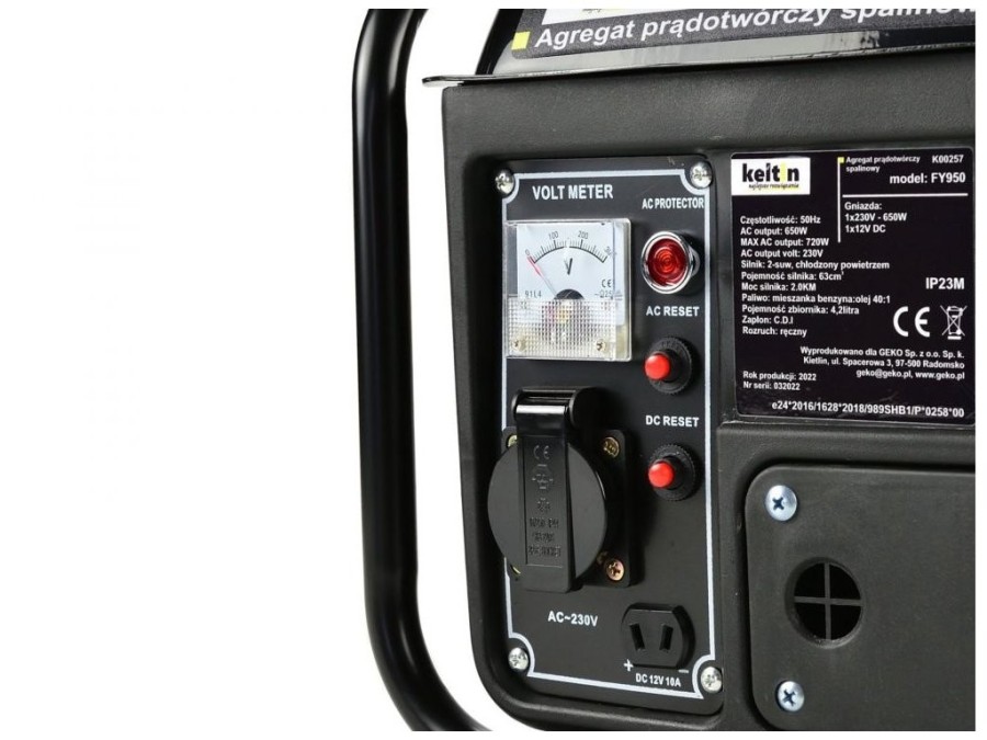 (obrázek pro) Elektrocentrála benzínová 650W, 12/230V KELTIN
