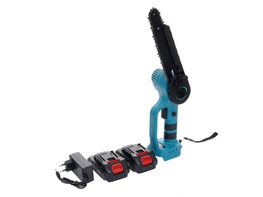 (obrázek pro) Aku jednoruční řetězová pila 8″, 2x21V/ 2.0Ah KRAFT&DELE