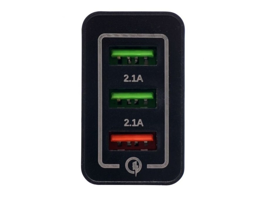(obrázek pro) Síťová nabíječka QUICK CHARGE 3.0, 3xUSB KRAFT&DELE