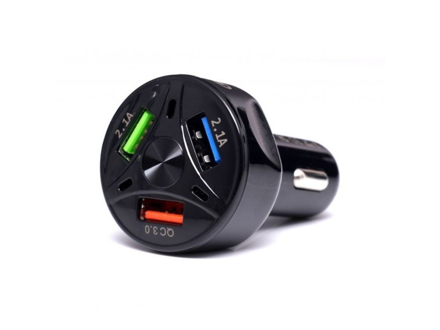 (obrázek pro) Nabíječka do auta QUICK CHARGE 3.0, 3xUSB KRAFT&DELE