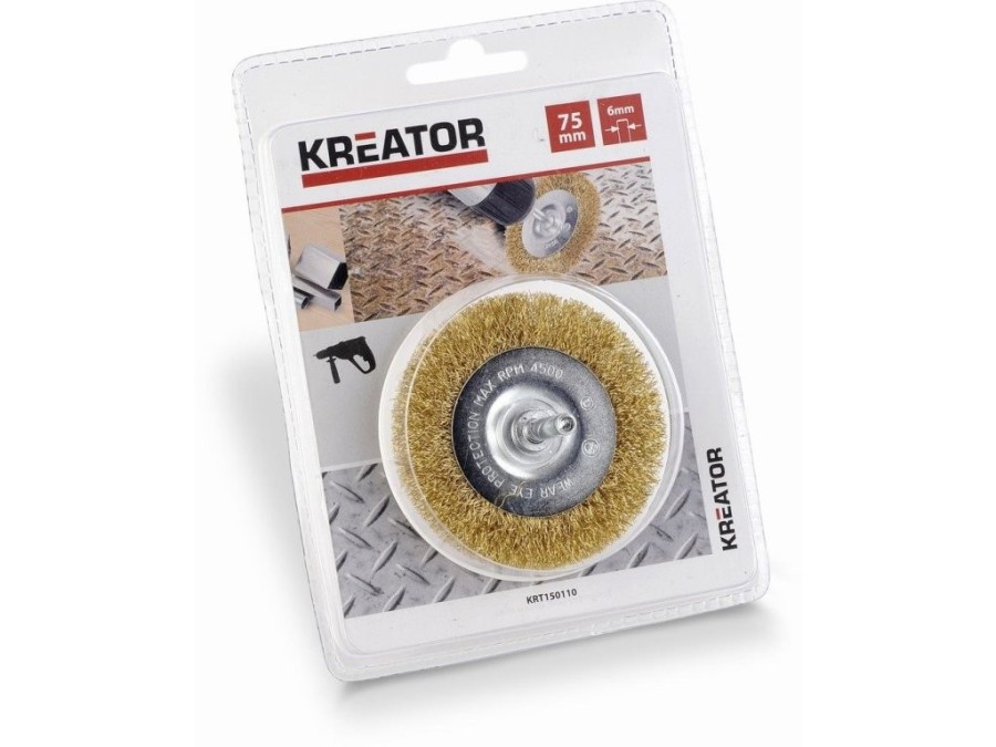 (obrázek pro) KRT150110 - Brusný měděný kartáč 75mm KREATOR