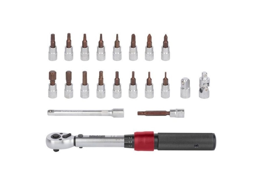 (obrázek pro) KRT503101 - Momentový klíč 1/4″ 2-20Nm, set 21ks KREATOR