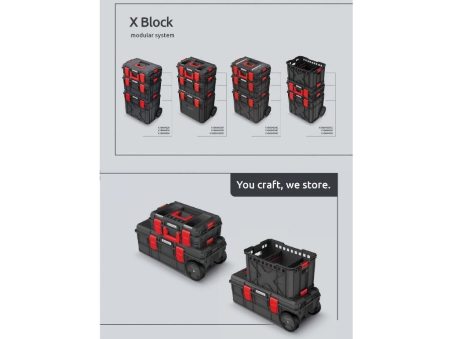 (obrázek pro) Kufr na nářadí X BLOCK LOG černý 546x380x194 KISTENBERG