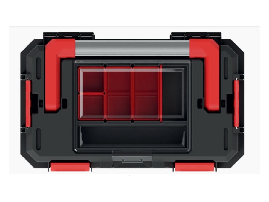 (obrázek pro) Plastový kufr, box na nářadí KXSA4530F X-BLOCK SOLID TOOLBOX ALU LOG KISTENBERG