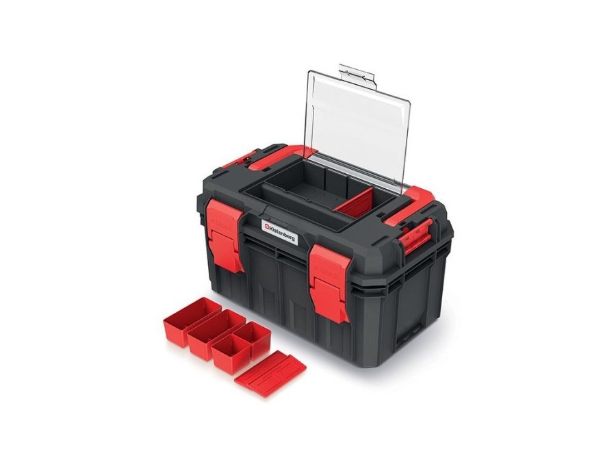 (obrázek pro) Plastový kufr, box na nářadí KXSA4530F X-BLOCK SOLID TOOLBOX ALU LOG KISTENBERG