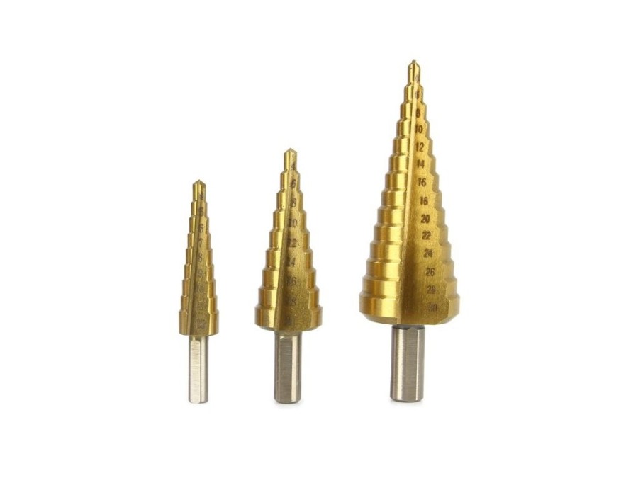 (obrázek pro) Vrtáky stupňovité a frézovací sada 6 ks MAR-POL