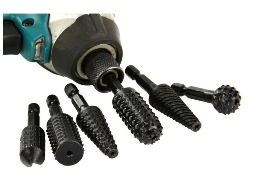 (obrázek pro) Stopkové frézy do kovu a dřeva, sada 6 ks MAR-POL