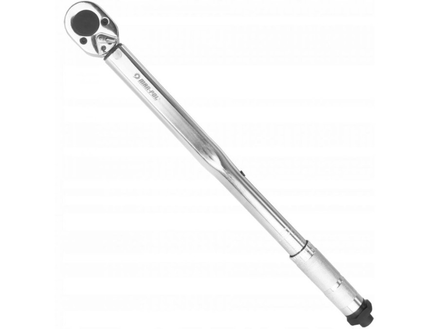 (obrázek pro) Dynamometrický, momentový klíč 1/2″, 28-210Nm s prodloužením 125mm a ořechy 17, 19, 21mm MAR-POL