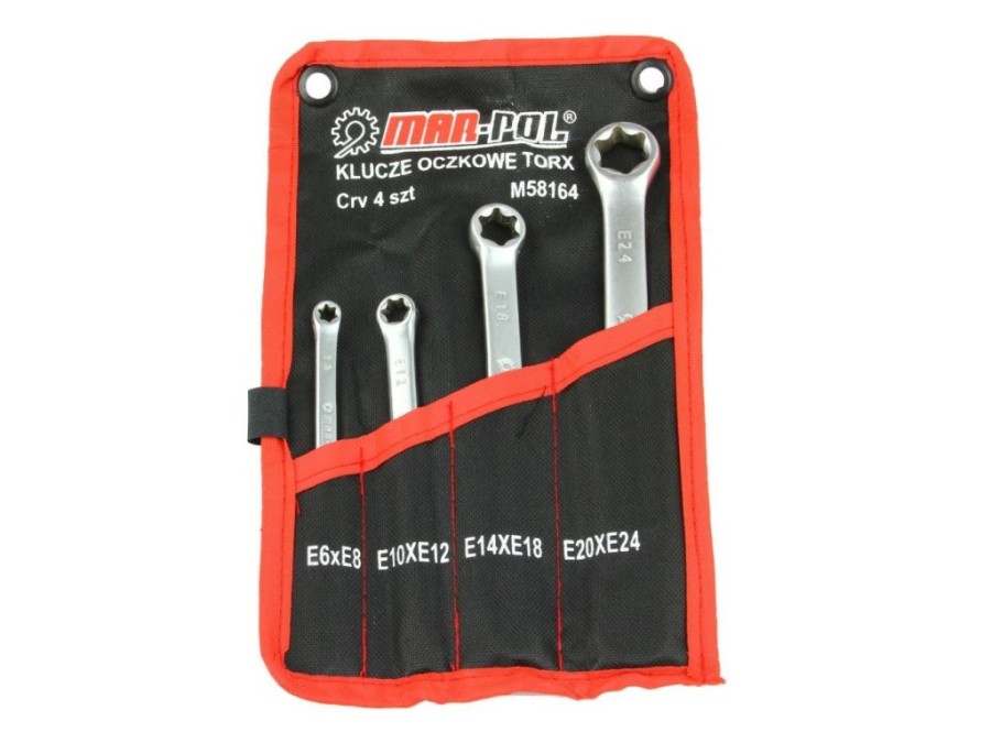 (obrázek pro) Klíče oboustranné očkové TORX, sada 4ks, 6-24mm MAR-POL