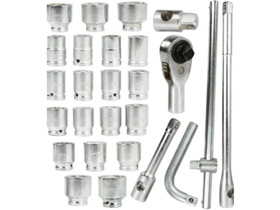 (obrázek pro) Gola sada 3/4″ a 1″ 26ks 21-65mm, 12-hran, MAR-POL