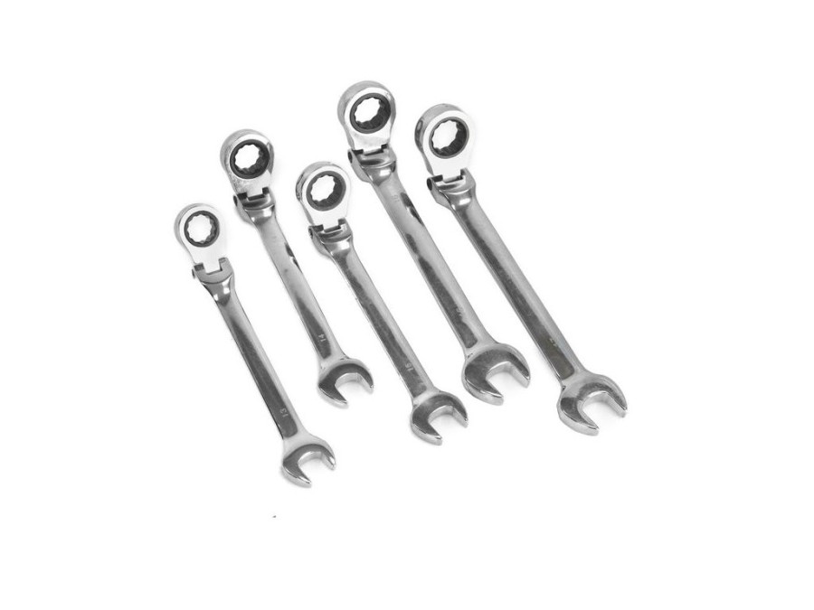 (obrázek pro) Klíče očkoploché ráčnové s kloubem 12 ks 8-19mm MAR-POL