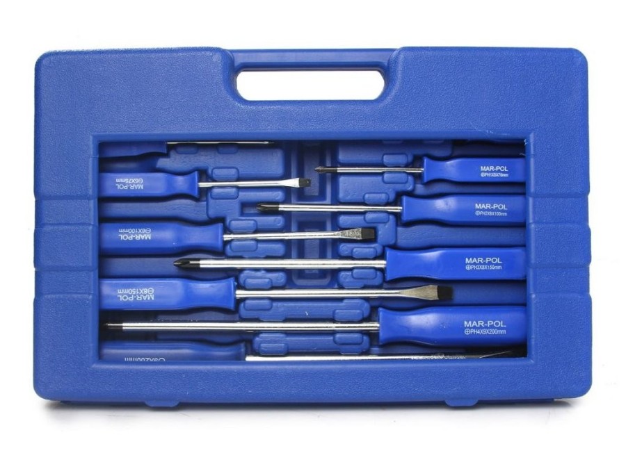 (obrázek pro) Šroubováky úderové, sada 12ks, magnetické, šestihran MAR-POL