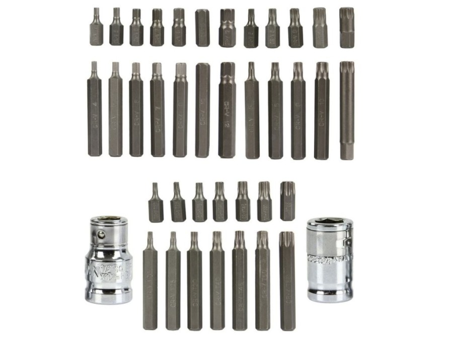 (obrázek pro) Klíče TORX, IMBUS, XZN, hlavice zástrčné, sada 40ks MAR-POL