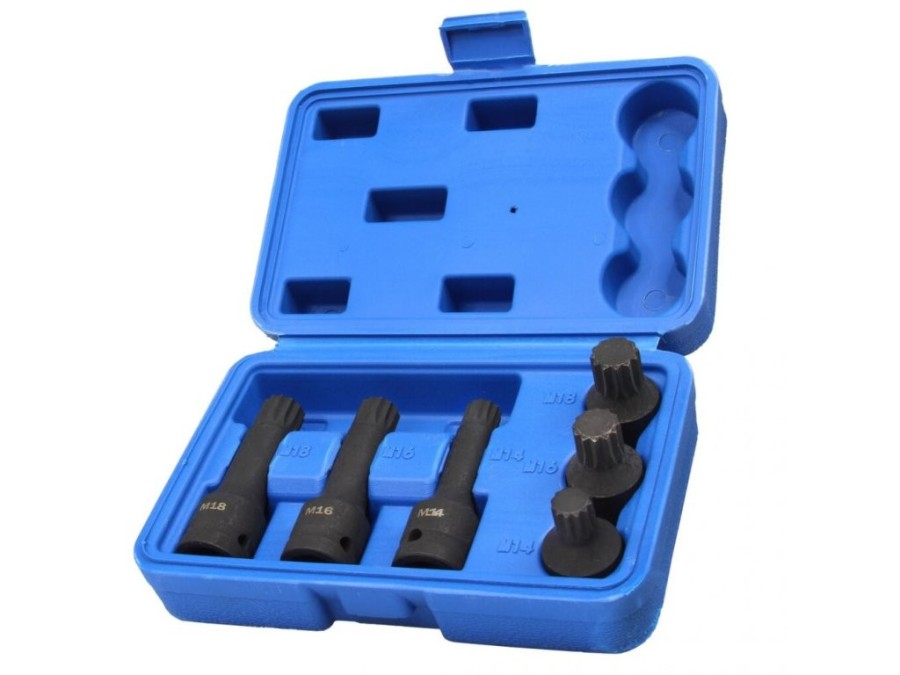 (obrázek pro) Hlavice rázové zástrčné 1/2″ XZN M14, M16, M18, sada 6ks MAR-POL