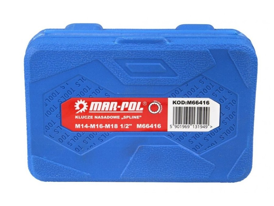 (obrázek pro) Hlavice rázové zástrčné 1/2″ XZN M14, M16, M18, sada 6ks MAR-POL