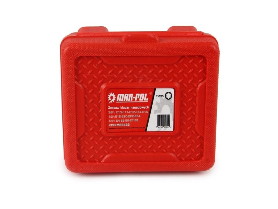 (obrázek pro) Hlavice nástrčné Torx E4 - E24, 1/2″, 3/8″, 1/4″, sada 14 ks MAR-POL