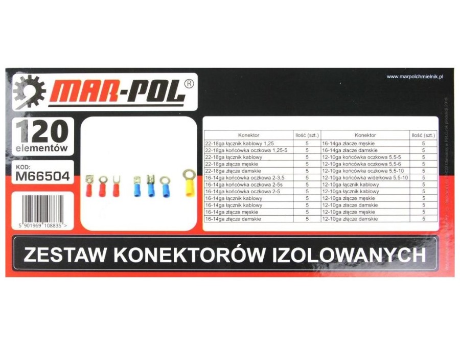 (obrázek pro) Izolovaný konektor, sada 120ks MAR-POL