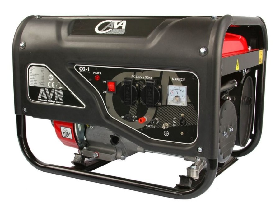 (obrázek pro) Elektrocentrála benzínová s AVR, 3200W, 2x230V, 12V CATA
