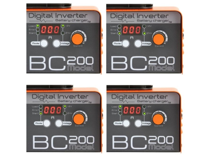 (obrázek pro) Digitální invertorová nabíječka baterií 12/24V BC-200 BJC
