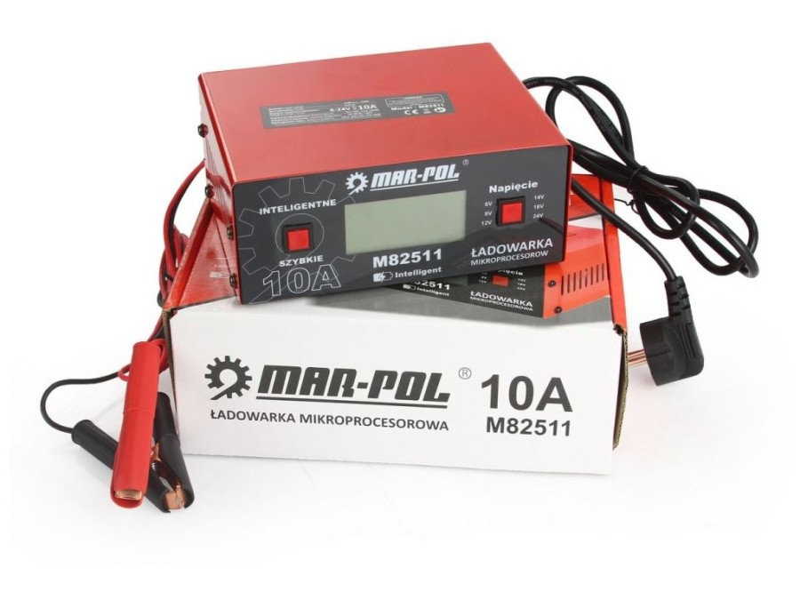 (obrázek pro) Nabíječka autobaterií řízená mikroprocesorem 10A, 6-24V MAR-POL