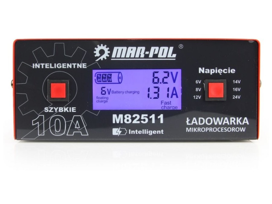 (obrázek pro) Nabíječka autobaterií řízená mikroprocesorem 10A, 6-24V MAR-POL
