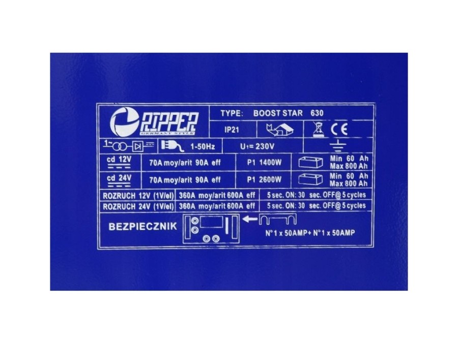 (obrázek pro) Nabíjecí zdroj se startem RIPPER CLASS 630