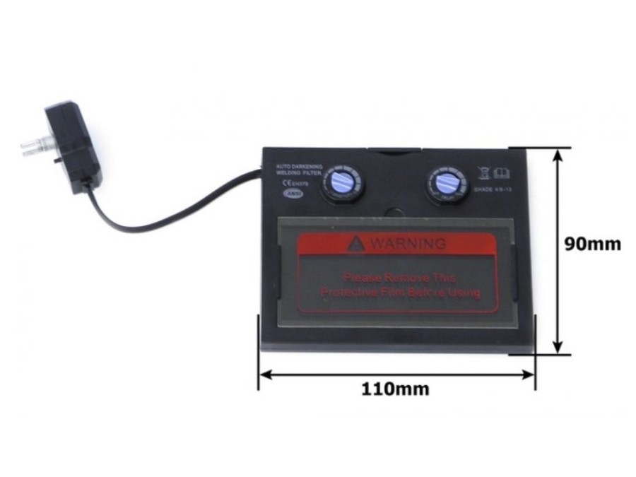 (obrázek pro) Filtr ochranný, samostmívací, 9-13 DIN pro svářecí kuklu MAR-POL