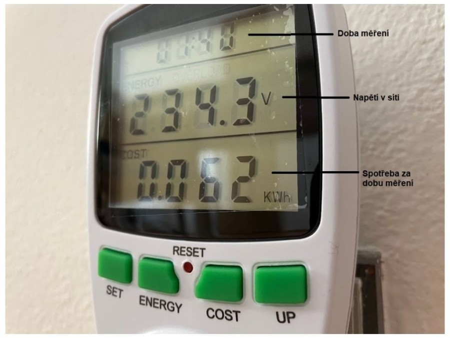 (obrázek pro) Měřič spotřeby el. energie - wattmetr MAR-POL