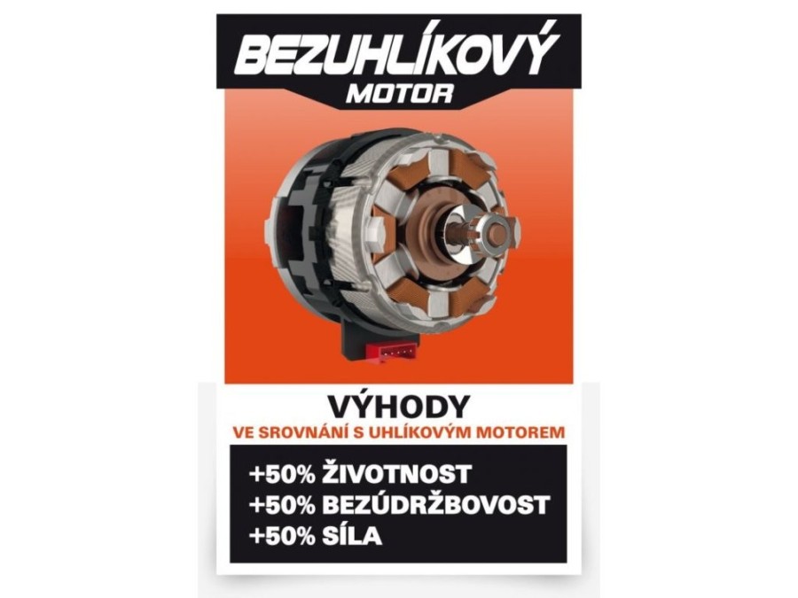 (obrázek pro) POWDP35170 Aku úhlová bruska 40V 125mm bezuhlíková (bez AKU) POWERPLUS