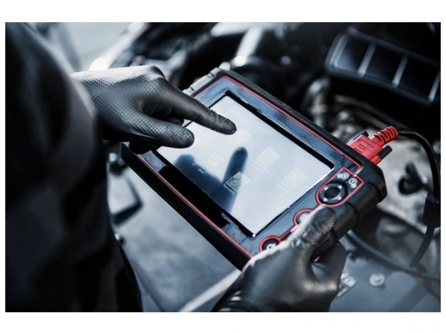 (obrázek pro) Nitrilové rukavice, extra pevné, odolné chemikáliím, černé, 50ks, vel. L