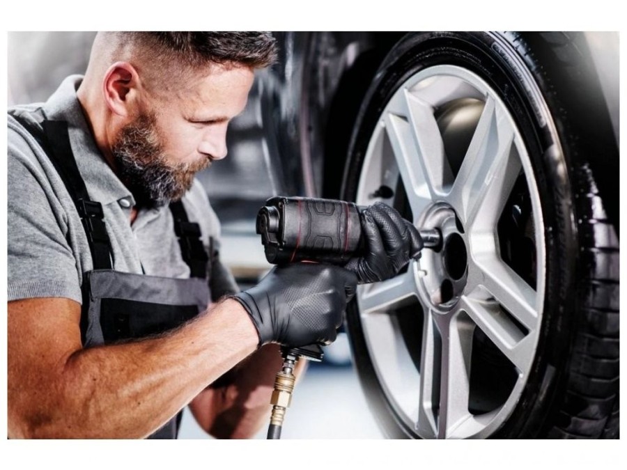 (obrázek pro) Nitrilové rukavice, extra pevné, odolné chemikáliím, černé, 50ks, vel. XL