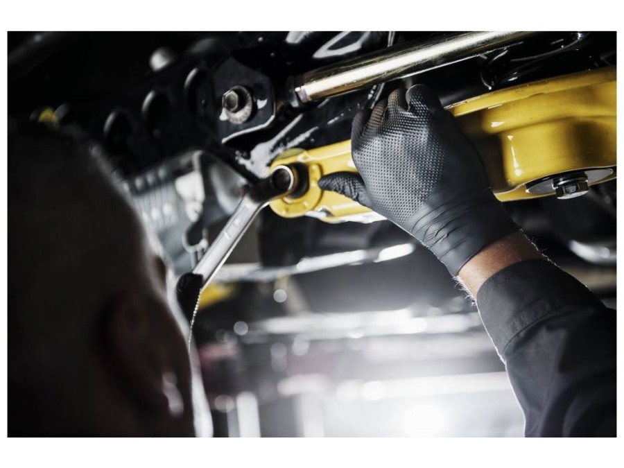 (obrázek pro) Nitrilové rukavice, extra pevné, odolné chemikáliím, černé, 50ks, vel. XL