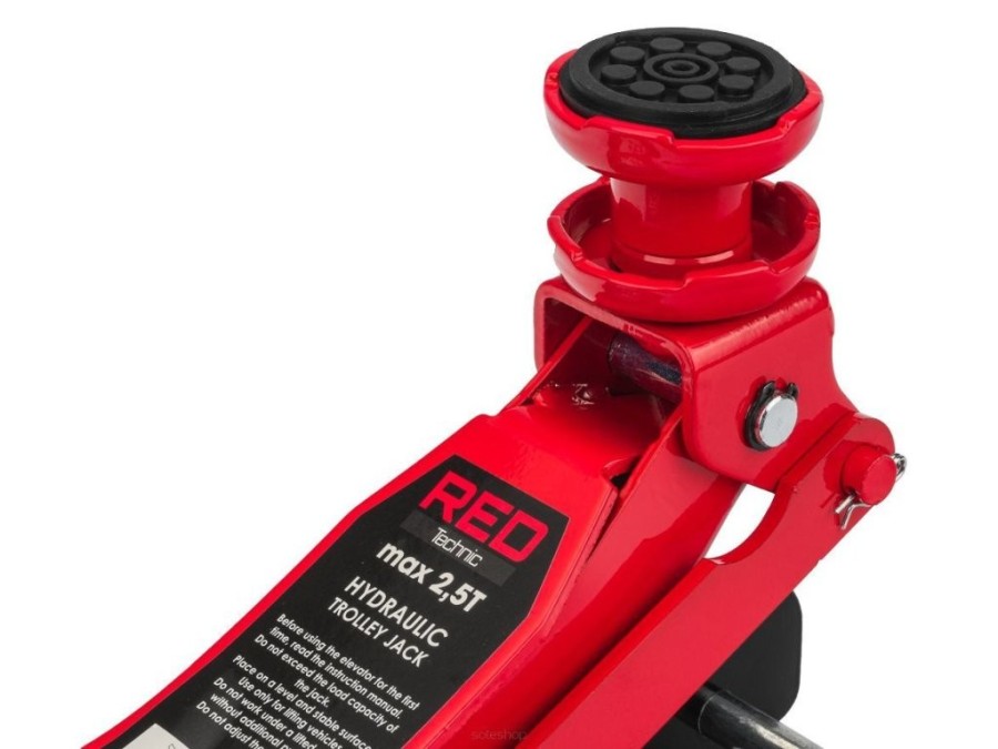 (obrázek pro) Pojízdný hydraulický zvedák 2.5t, nízkoprofilový, s prodloužením RED TECHNIC