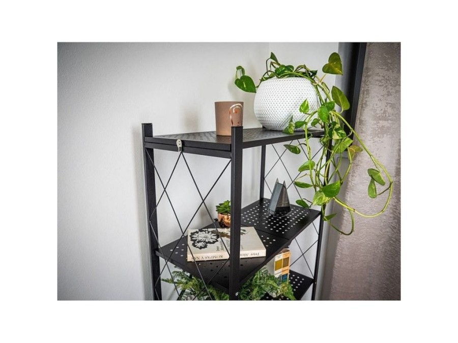 (obrázek pro) Regál Racks RAW3T, kovový, na kolečkách, 3 police, 870 x 720 x 340 mm, 150 kg