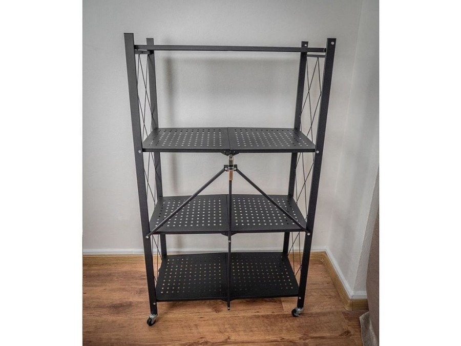 (obrázek pro) Regál Racks RAW4T, kovový, na kolečkách, 4 police, 1270 x 720 x 340 mm, 200 kg