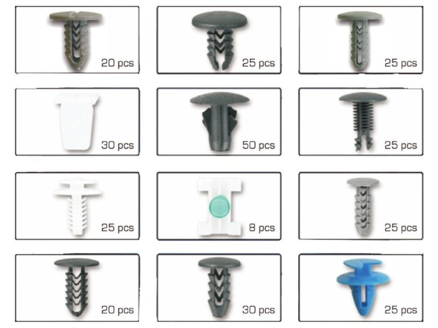 (obrázek pro) Plastové spojovací spony a příchytky sada 308 ks na Fiat TAGRED