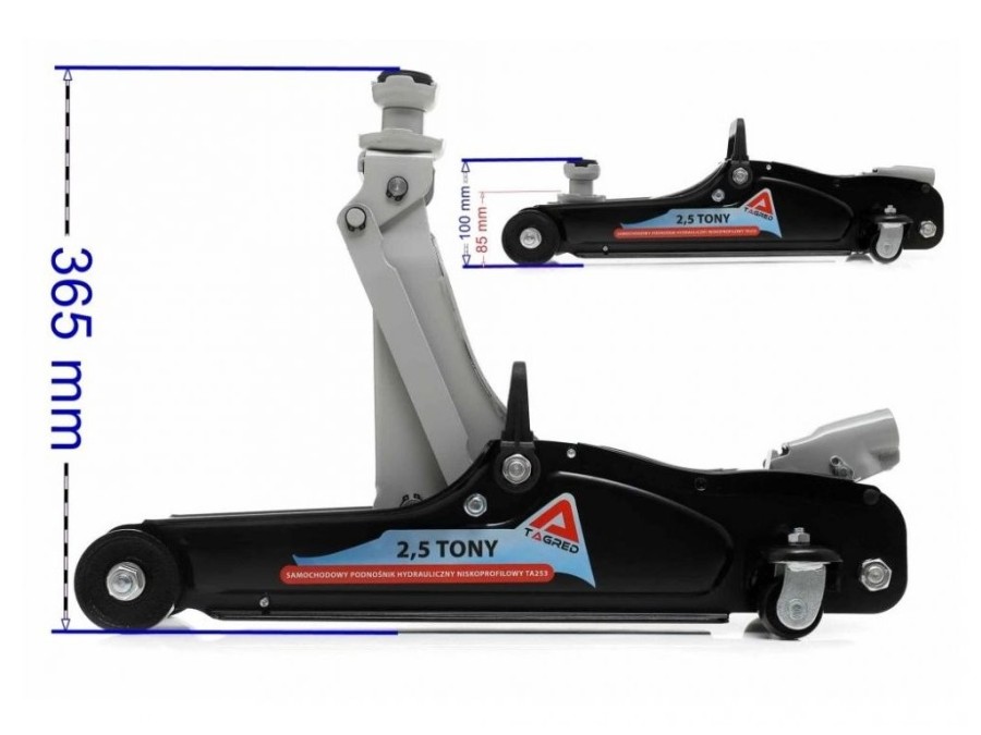 (obrázek pro) Pojízdný hydraulický zvedák 2,5t nízkoprofilový TAGRED