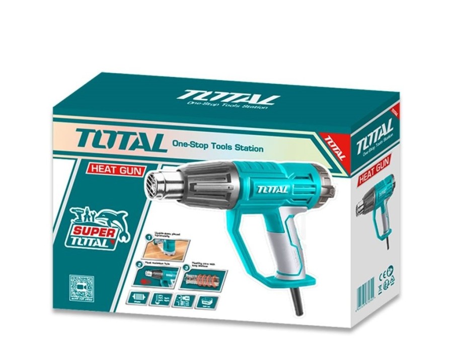 (obrázek pro) Pistole horkovzdušná s LCD displejem, 2000 W TOTAL