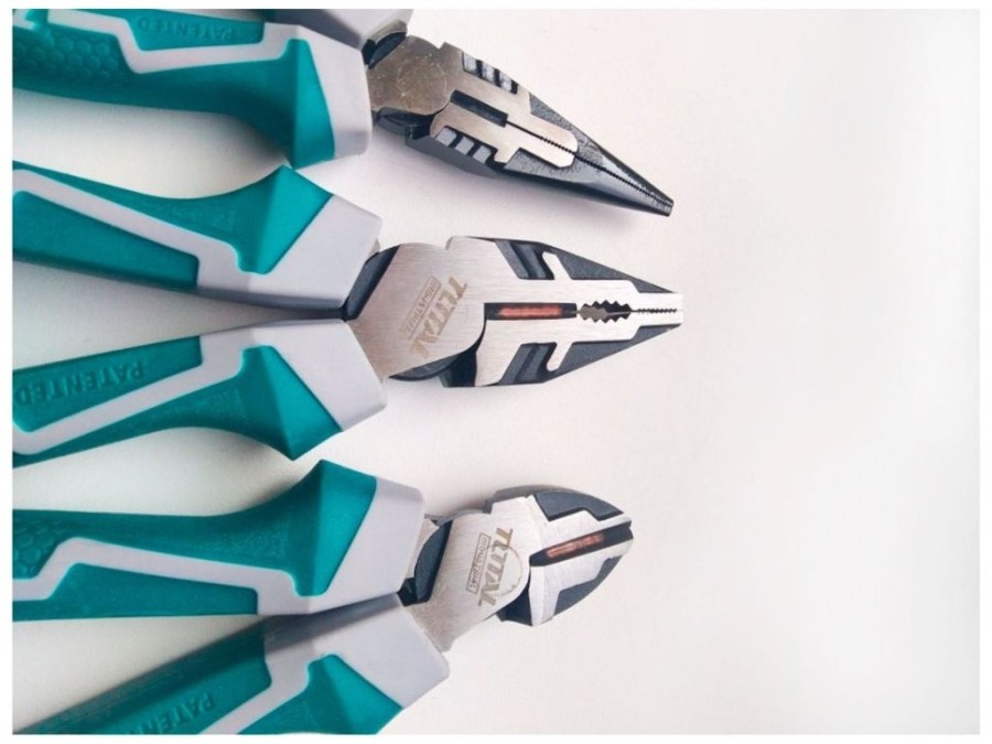 (obrázek pro) Kleště, sada 3ks, 160-180-200mm, industrial, CrV TOTAL